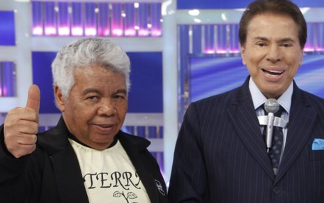 Gonçalo Roque com Silvio Santos no SBT