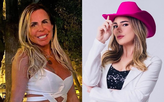Montagem com fotos de Gretchen e Rachel Sheherazade