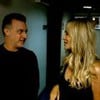 Huck conversa com Eliana nos bastidores dos Estúdios Globo, no Rio de Janeiro