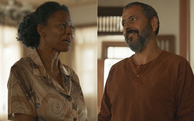 Inácia (Edvana Carvalho) e Inocêncio (Marcos Palmeira) em Renascer