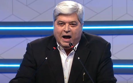 José Luiz Datena (PSDB), candidato à Prefeitura de São Paulo, em debate promovido pela Gazeta