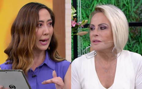 Juliane Massaoka e Ana Maria Braga no Mais Você