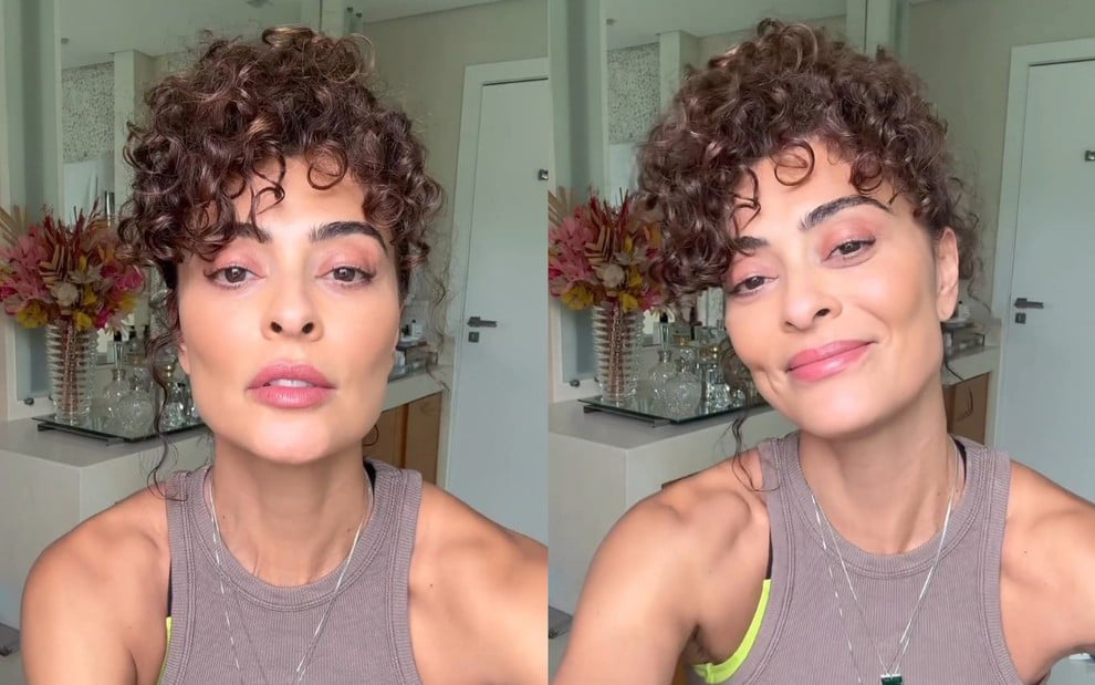 Juliana Paes em vídeo publicado no Instagram