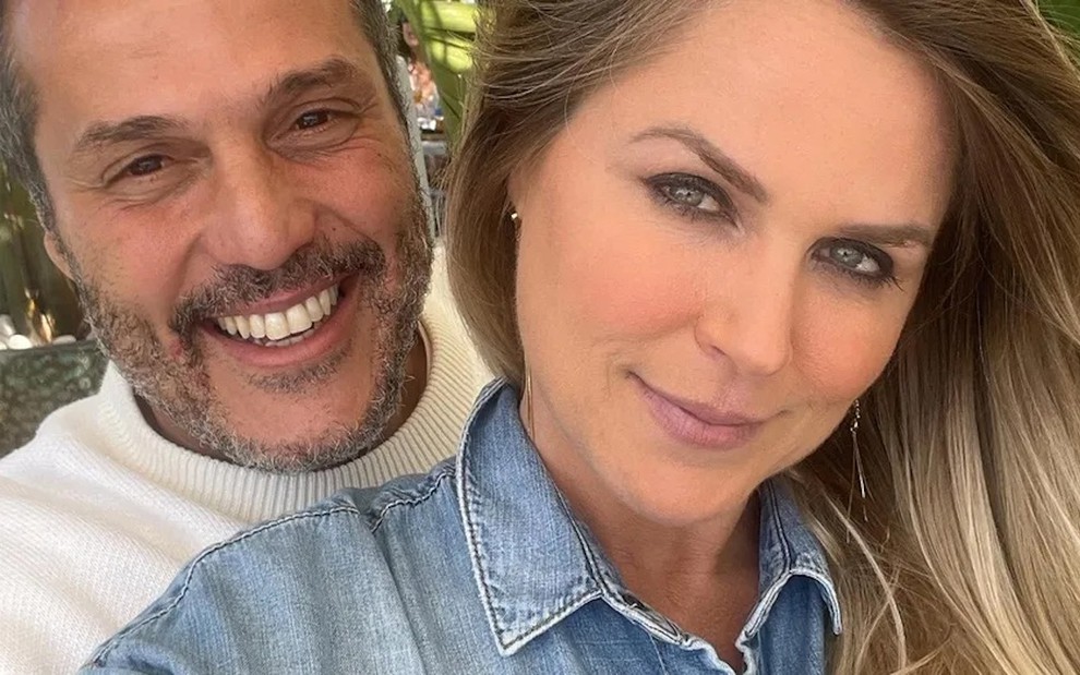 O ex-goleiro Julio Cesar e Susana Werner em foto postada no Instagram