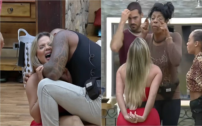 Foto de Kally Fonseca durante briga com Márcia Fu