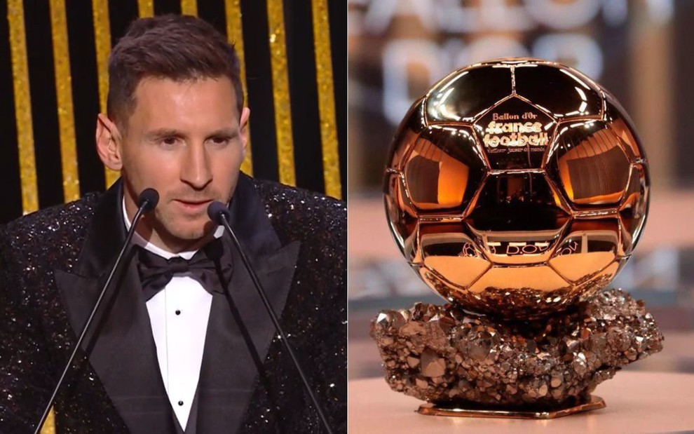 Troféu Melhor Jogador Futebol Mundo Bola Ouro Messi