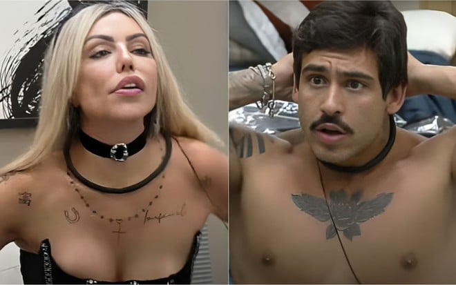 Liziane Gutierrez e Hadad em A Grande Conquista; confinados trocaram ofensas após brincadeira - REPRODUÇÃO/PLAYPLUS