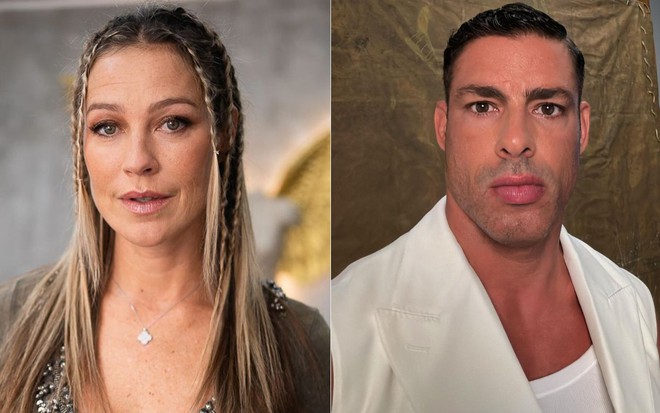 Montagem com fotos de Luana Piovani e Cauã Reymond
