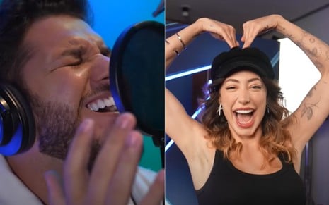 Lucca e Nicole Louise em seus primeiros clipes do Estrela da Casa