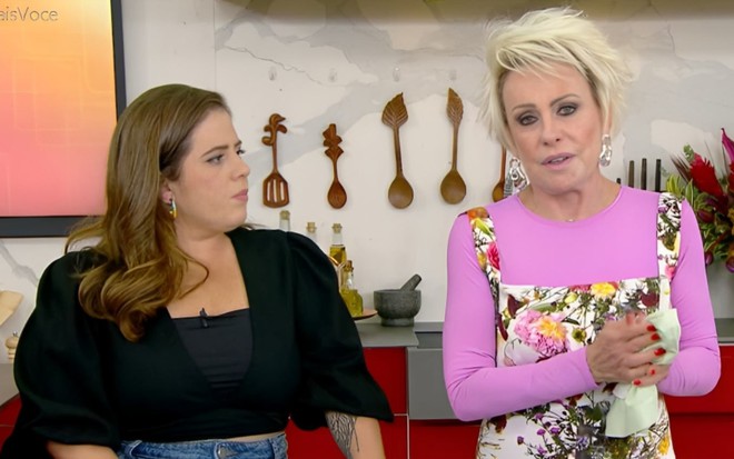 Tati Machado e Ana Maria Braga no Mais Você desta segunda (20), com expressões sérias