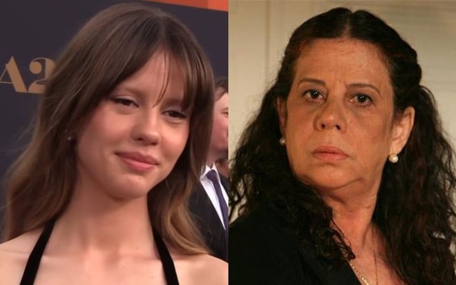 Na montagem: Mia Goth (à esquerda) e Maria Gladys (à direita)