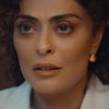 Juliana Paes tem os cabelos enrolados e presos; ela exprime choque em cena do trailer de Pedaço de Mim