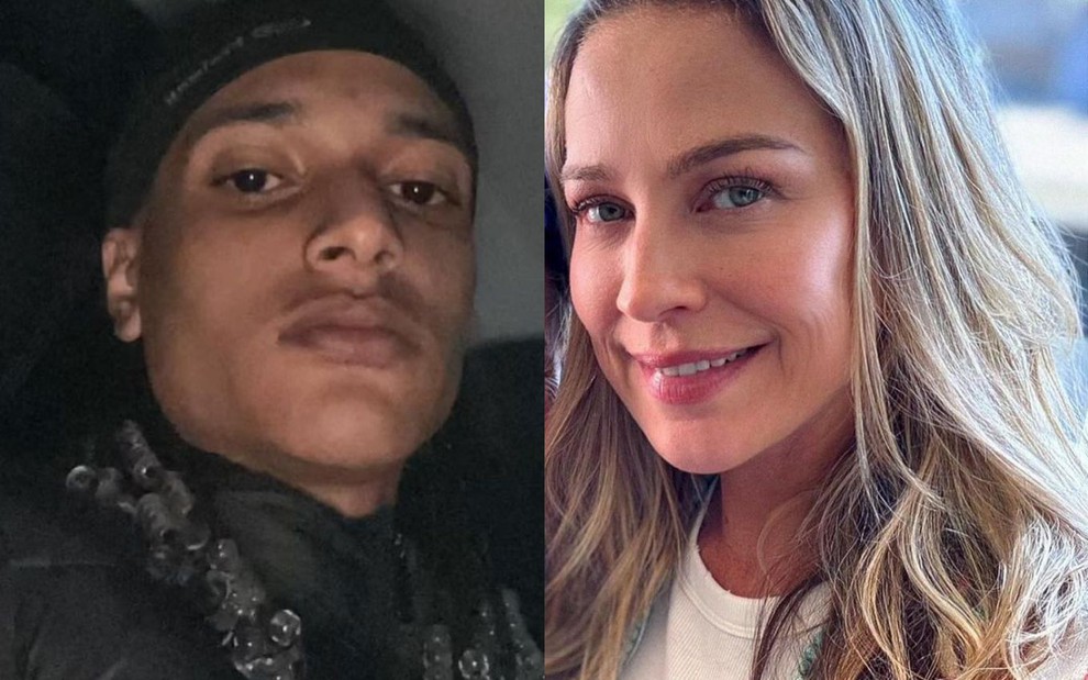Na montagem: Oruam (à esquerda) e Luana Piovani (à direita)