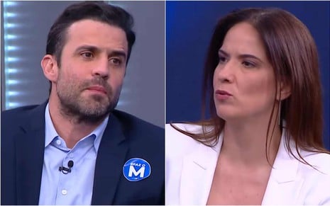 Montagem de fotos de Pablo Marçal e Clarissa Oliveira