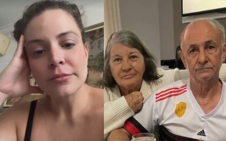 Na montagem estão Renata Del Bianco (à esquerda); e os tios Luiz e Cacilda (à direita)