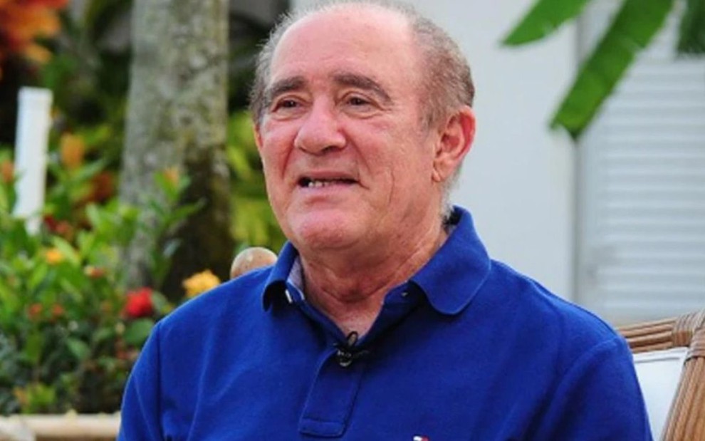 Renato Aragão, intérprete de Didi Mocó, durante entrevista que deu ao Domingo Espetacular