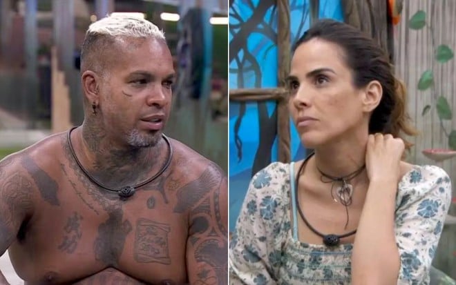 Montagem com Rodriguinho à esquerda e Wanessa Camargo à direita no BBB 24