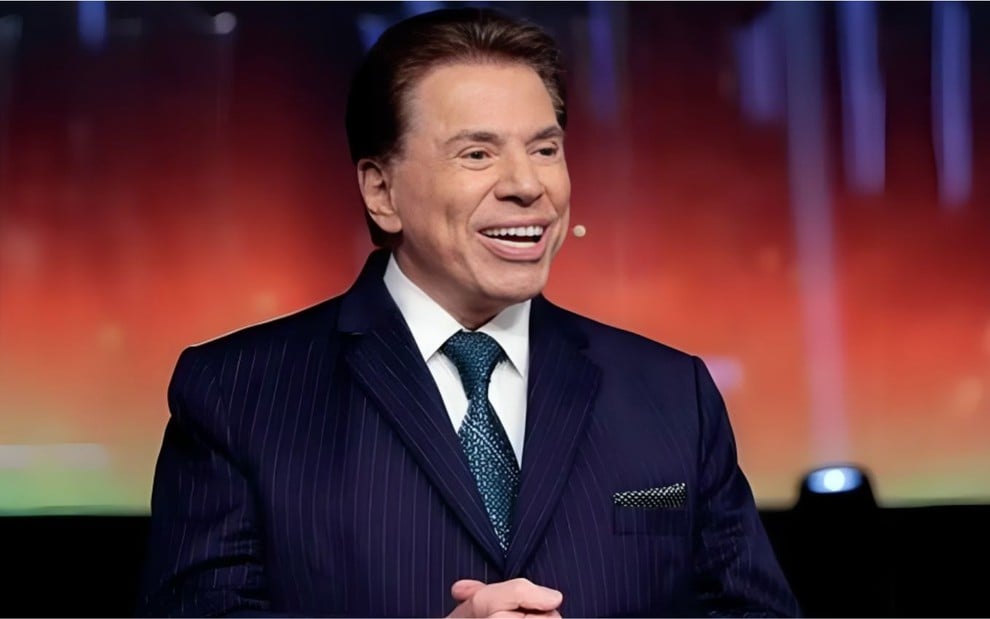 Silvio Santos em premiação no SBT