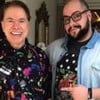 O apresentador Silvio Santos com o neto, o ator Tiago Abravanel, em registro nas redes sociais