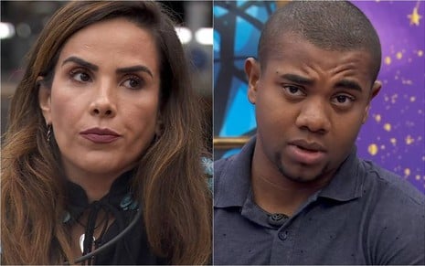 Montagem de fotos de Wanessa Camargo e Davi Brito no BBB 24