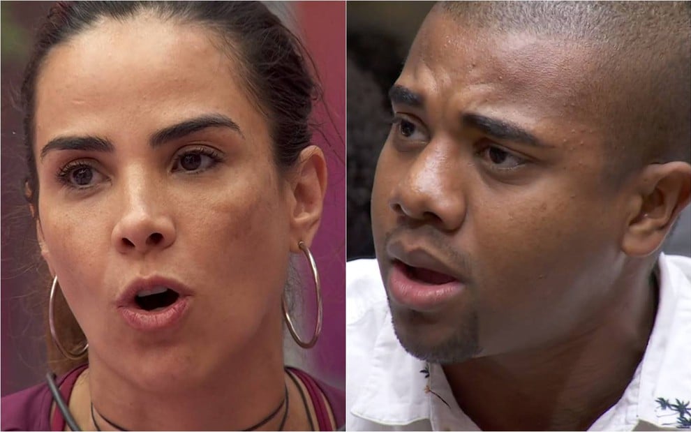 Montagem de fotos de Wanessa Camargo e Davi Brito no BBB 24