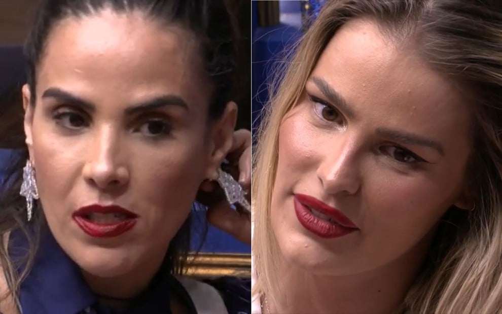 Wanessa Camargo e Yasmin Brunet no sofá do BBB 24