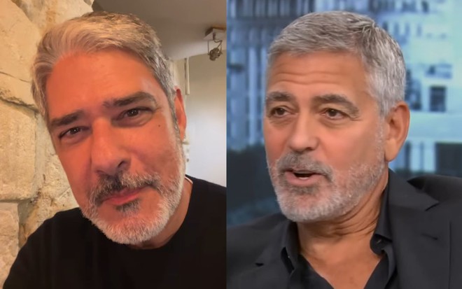 William Bonner, à esquerda, e George Clooney, à direita