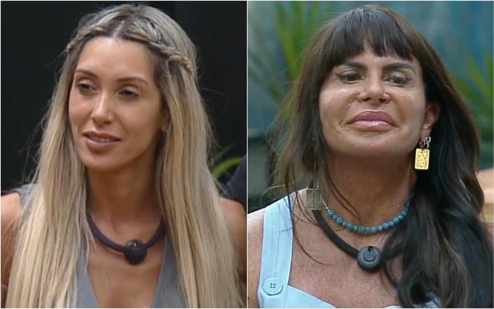 Montagem de fotos de Talira e Gretchen no Power Couple
