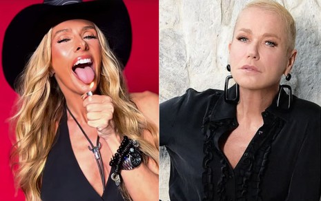 Montagem de Adriane Galisteu e Xuxa Meneghel no Instagram