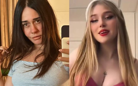 Na montagem: Alessandra Negrini (à esquerda) e Bettina Negrini (à direita)