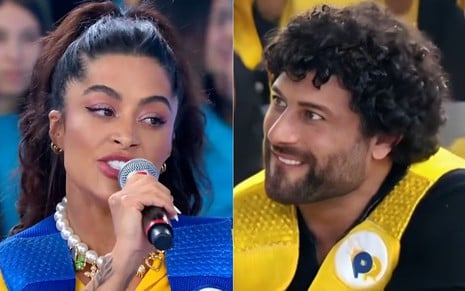 Montagem com Aline Campos e Jesus Luz no Passa ou Repassa