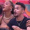 Aline Patriarca e João Pedro Siqueira um pouco exaltados no BBB 25