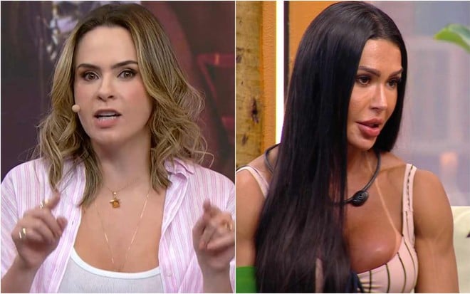 Montagem de fotos de Ana Paula Renault e Gracyanne Barbosa