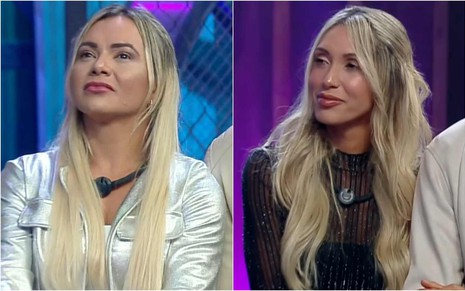 Montagem de fotos de Ana Paula e Talira no Power Couple Brasil