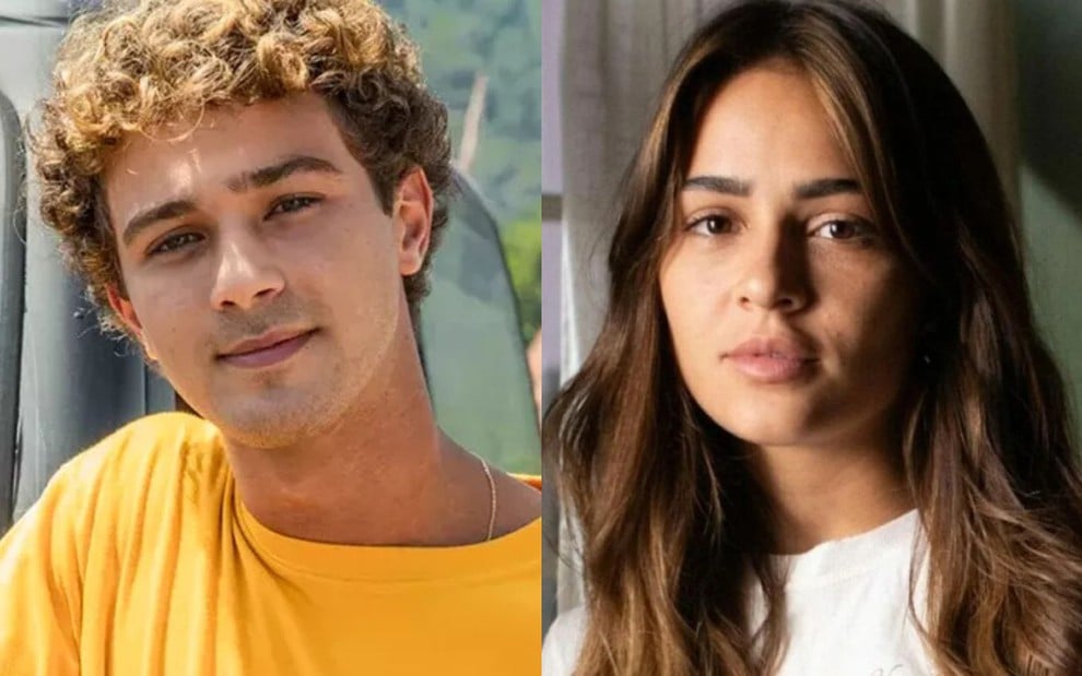 Na montagem: André Luiz Frambach (à esquerda) e Giullia Buscacio (à direita)