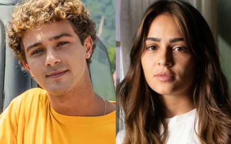 Na montagem: André Luiz Frambach (à esquerda) e Giullia Buscacio (à direita)