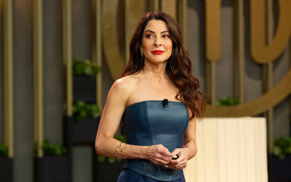 A apresentadora Ana Paula Padrão no MasterChef