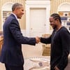 Barack Obama e Kendrick Lamar na Casa Branca