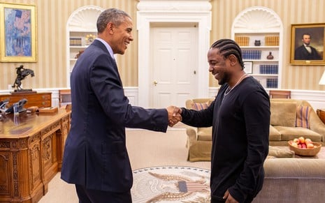 Barack Obama e Kendrick Lamar na Casa Branca