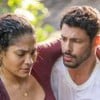 Barbara Reis e Cauã Reymond em cena da novela Terra e Paixão