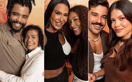 Montagem com Diogo Almeida e Vilma, Gracyanne Barbosa e Giovanna, Mateus e VItoria Strada nesta ordem