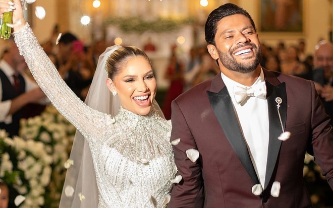 Foto mostra casamento de Camila Ângelo e Hulk Paraíba