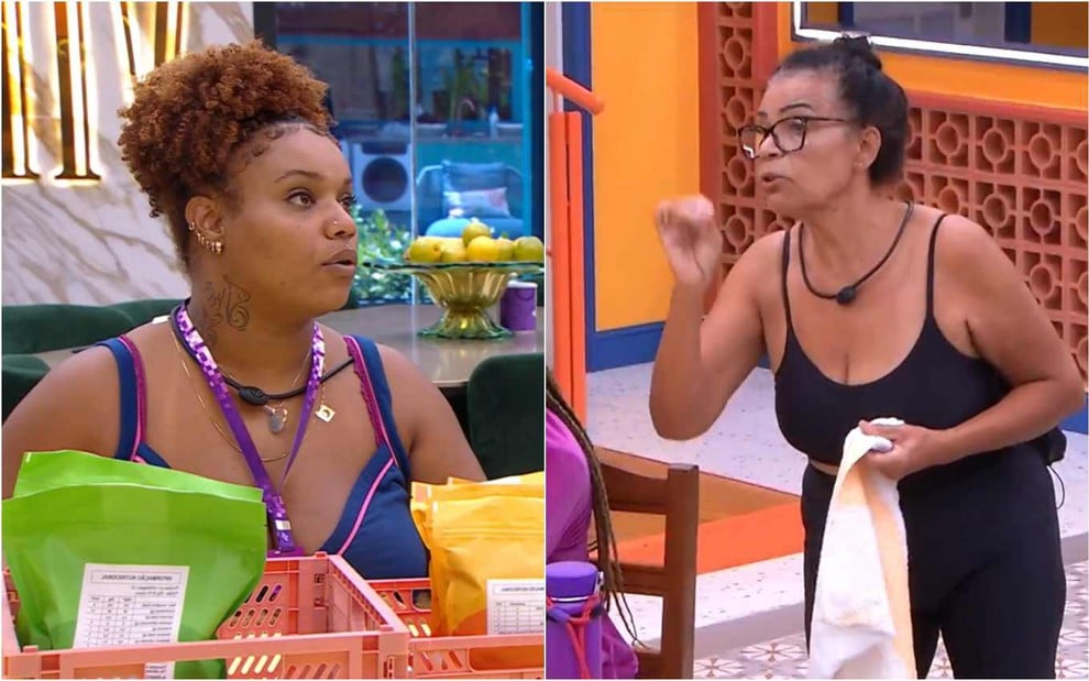 Montagem de fotos de Camilla Maia e Vilma Nascimento no BBB 25