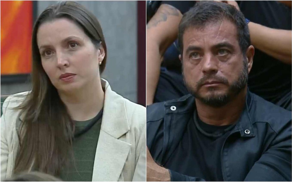 Montagem de fotos de Caroline e Dhomini no Power Couple Brasil