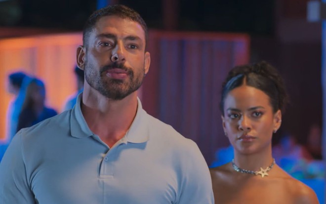 Cauã Reymond contracena com Bella Campos em Vale Tudo, da Globo