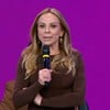 Christina Rocha em coletiva do SBT