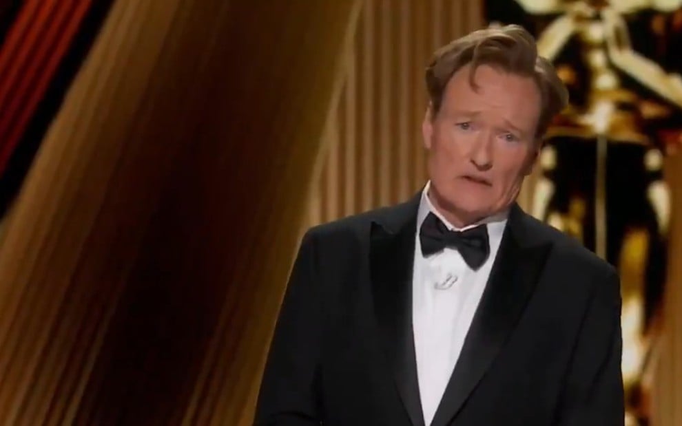 Conan O’Brien no palco do Oscar 2025