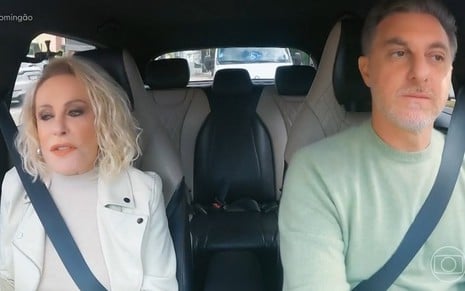 Ana Maria Braga com Luciano Huck no Domingão