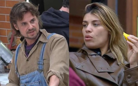 Montagem de fotos de Daniel Erthal e Fran Almeida em A Fazenda 18