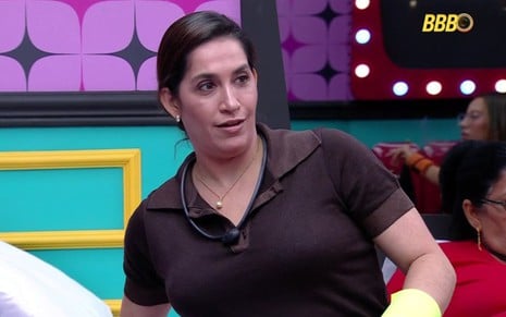 Daniele Hypolito no quarto do BBB 25